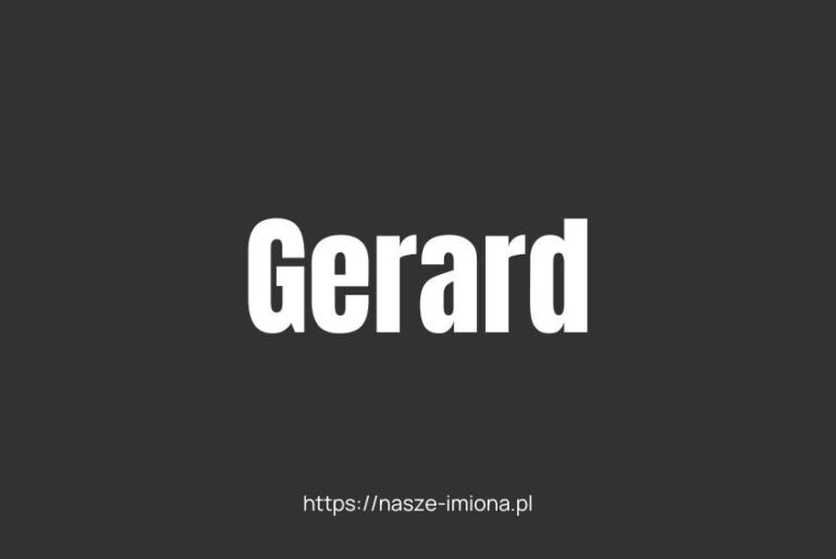 Ilustracja do artykułu "Gerard - poznaj znaczenie i pochodzenie imienia Gerard oraz sławne osoby, które je noszą", opublikowana na portalu https://nasze-imiona.pl 